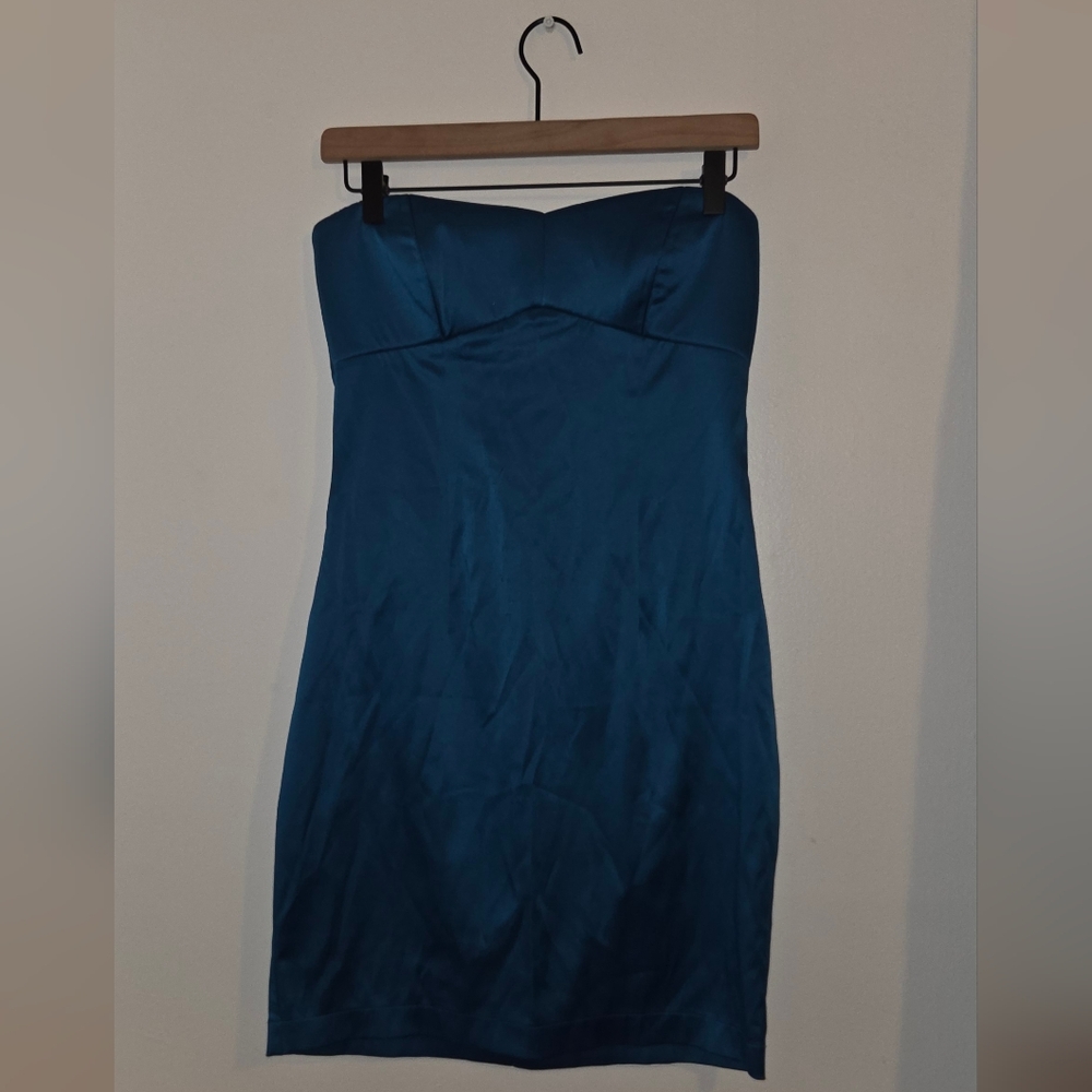 Forever 21 Strapless Teal Dress